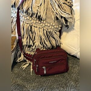 Baggallini Wine Red Crossbody Bag